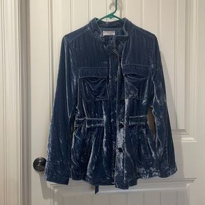 Loft crushed velvet jacket